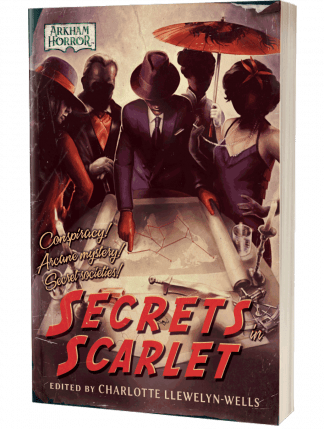 Arkham Horror Secrets in Scarlet edited by Charlotte Llewelyn Wells 3d Cover