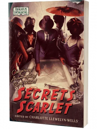 Arkham Horror Secrets in Scarlet edited by Charlotte Llewelyn Wells 3d Cover