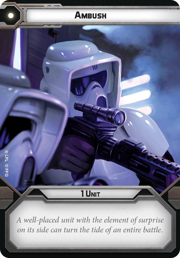 Cards unit. Star Wars Legion Unit Card. Star Wars Legion Command Cards. Commander Cards Star Wars. Амбуш Звездные войны.