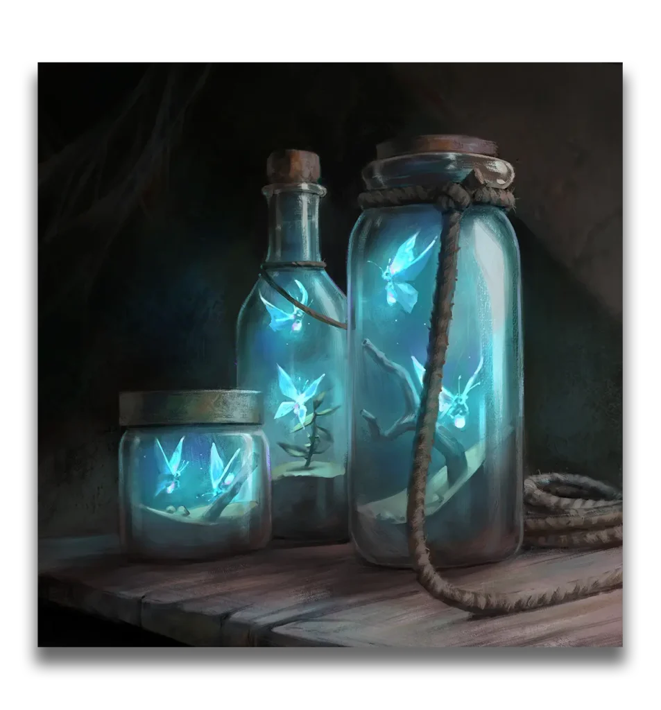 Blue light bottles