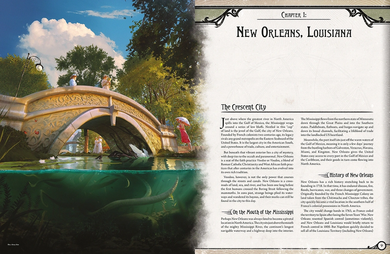 Songs of New Orleans: open spread titled "New Orleans, Lousiana".