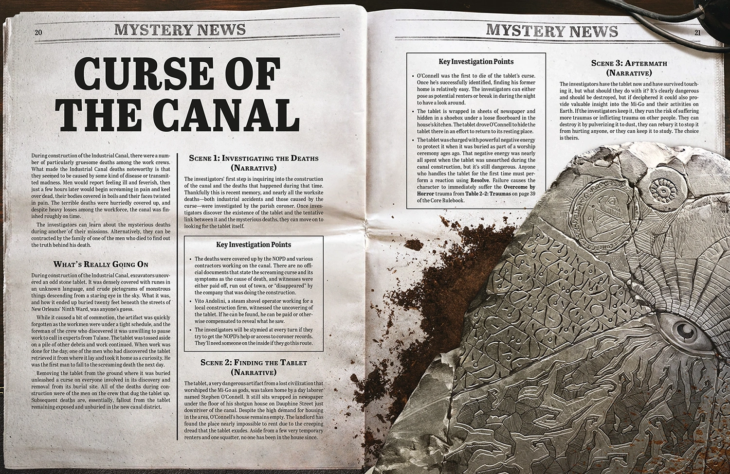 Songs of New Orleans: open spread titled "Curse of the Canal".