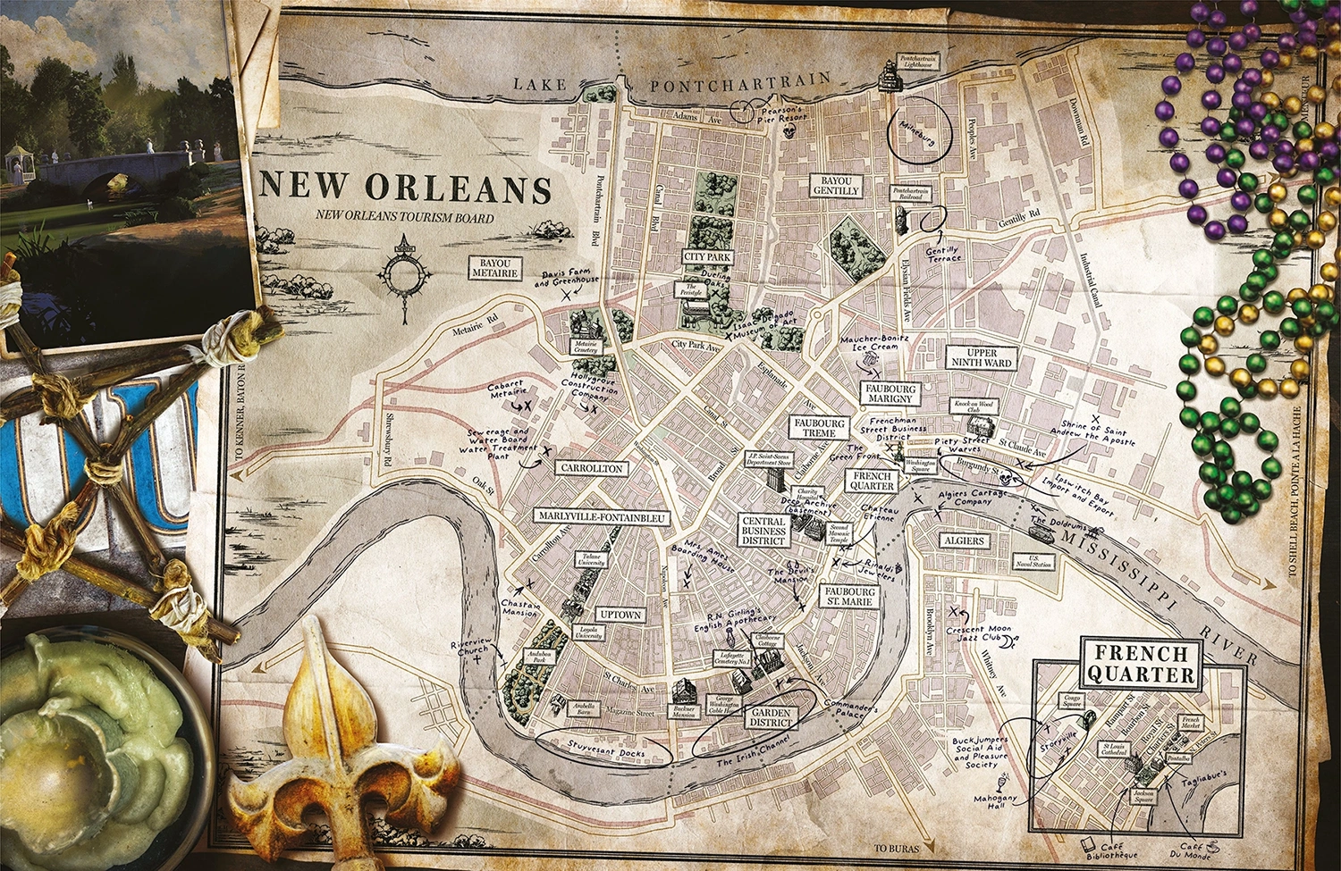 Map of New Orleans.