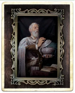 Oil painting of Carl Sanford, former master of the Silver Twilight Lodge