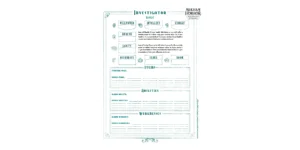Blank Investigator Character Sheet