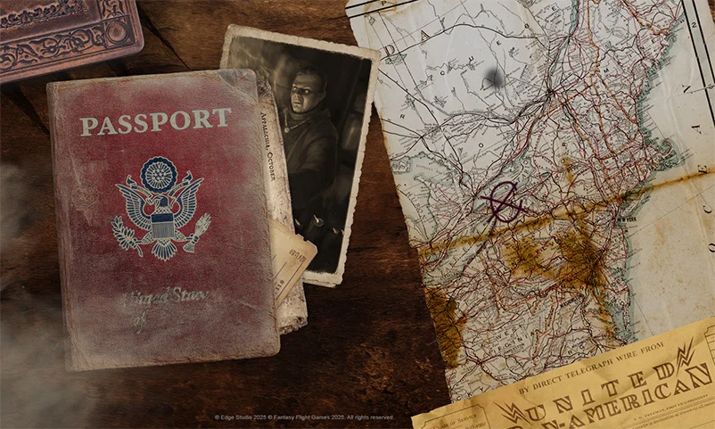 A passport and other assorted documents.