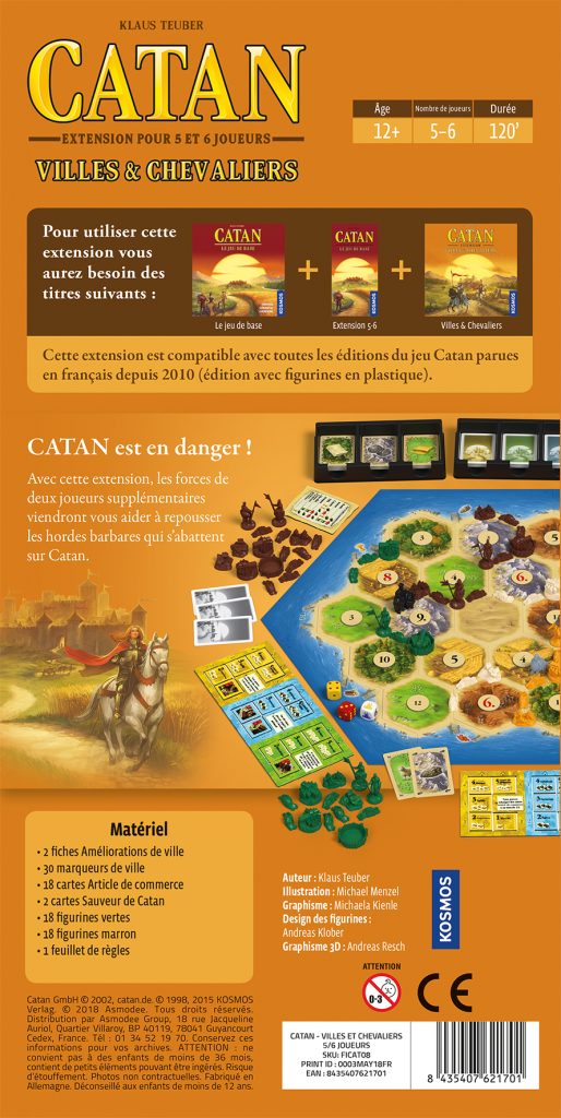 Catan – Extension Villes & Chevaliers (5-6 Joueurs)