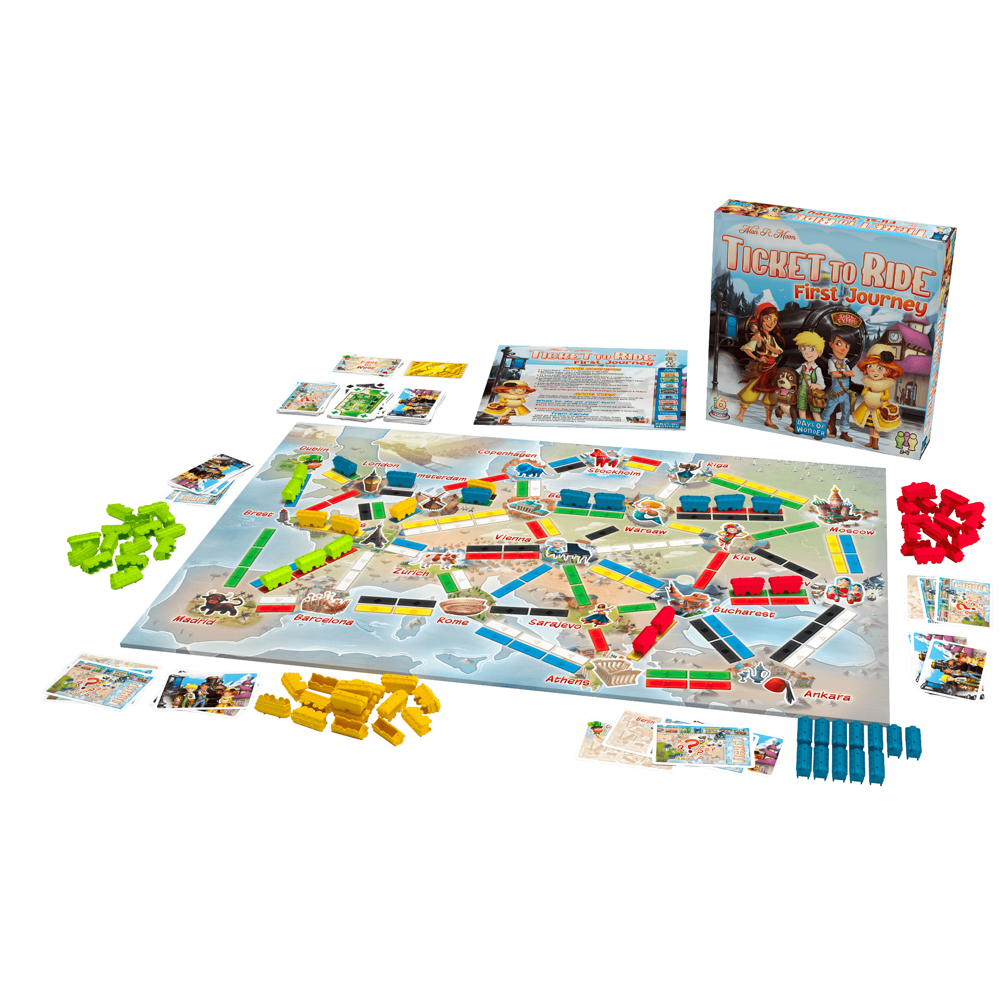 Ticket to Ride First Journey Strategy Board Game for ages 6 and up, from  Asmodee 