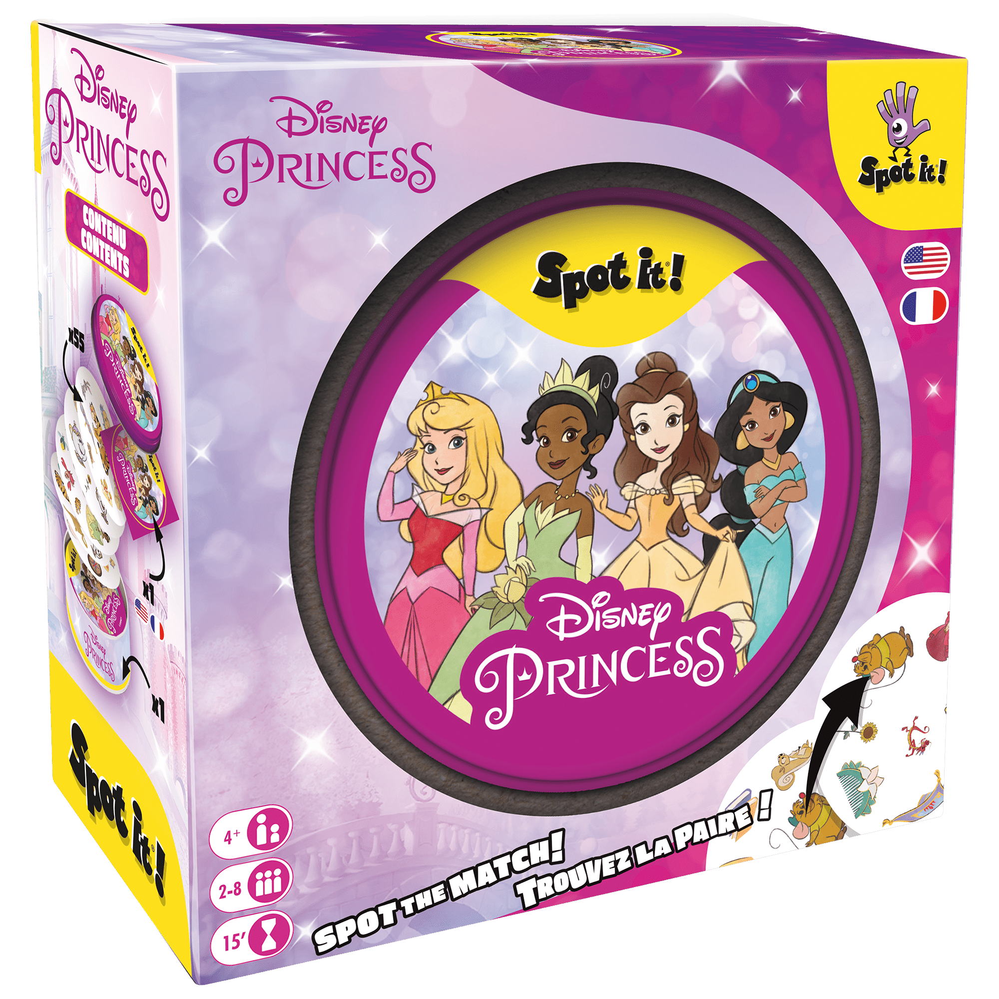 Zygomatic | Dobble Disney Princess 2022 Version | Card Game | Ages 4+ | 2-5  Players | 10 Minutes Playing Time