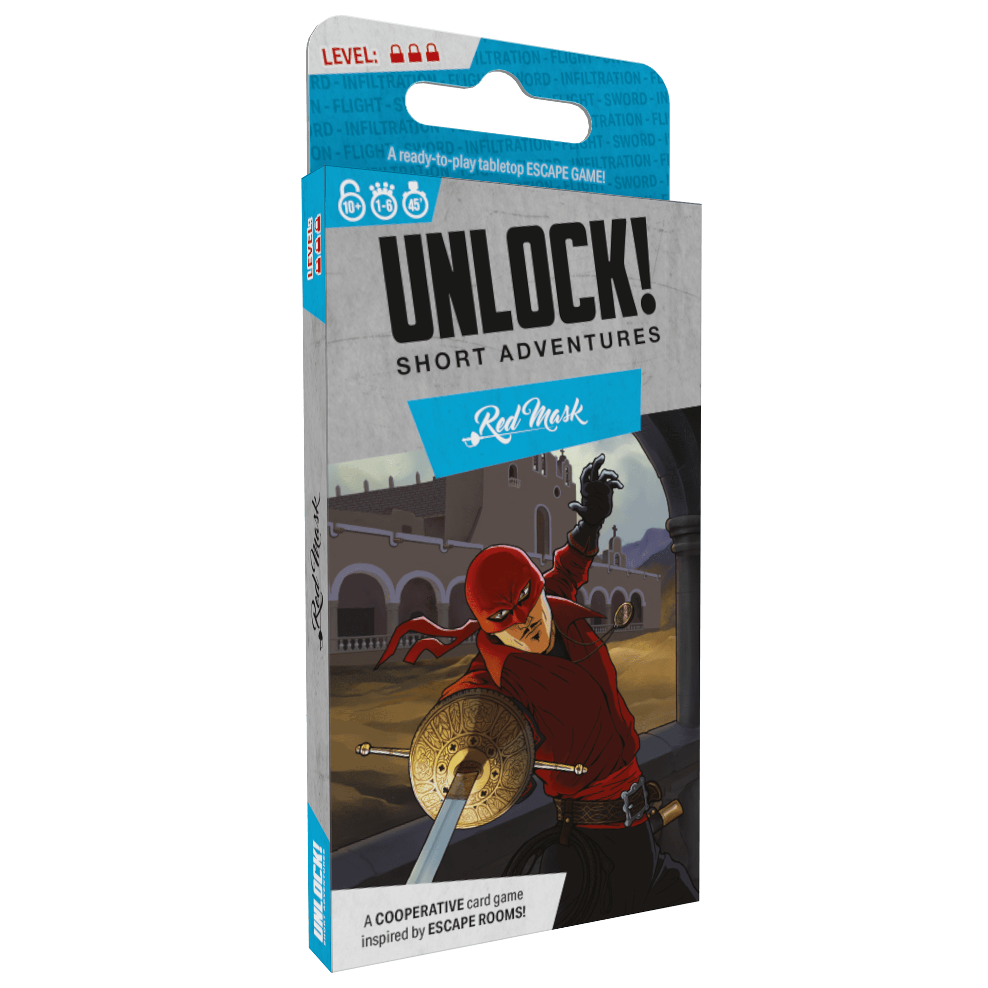 Asmodee Unlock! Short Adventures - Red Mask, Gioco Di Carte Cooperativo, Età 10+, 60 Minuti, 2-6 Giocatori, SCUNLSH07FR