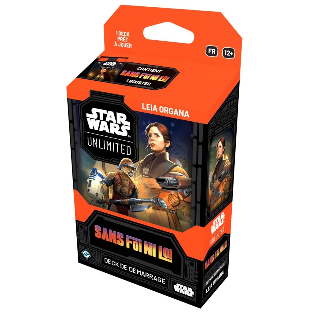 Star Wars : Unlimited – Deck De Démarrage Leia Organa – Sans Foi Ni Loi – 50 Cartes Dont 4 Exclusives – 1 Booster Offert – Dès 12 Ans