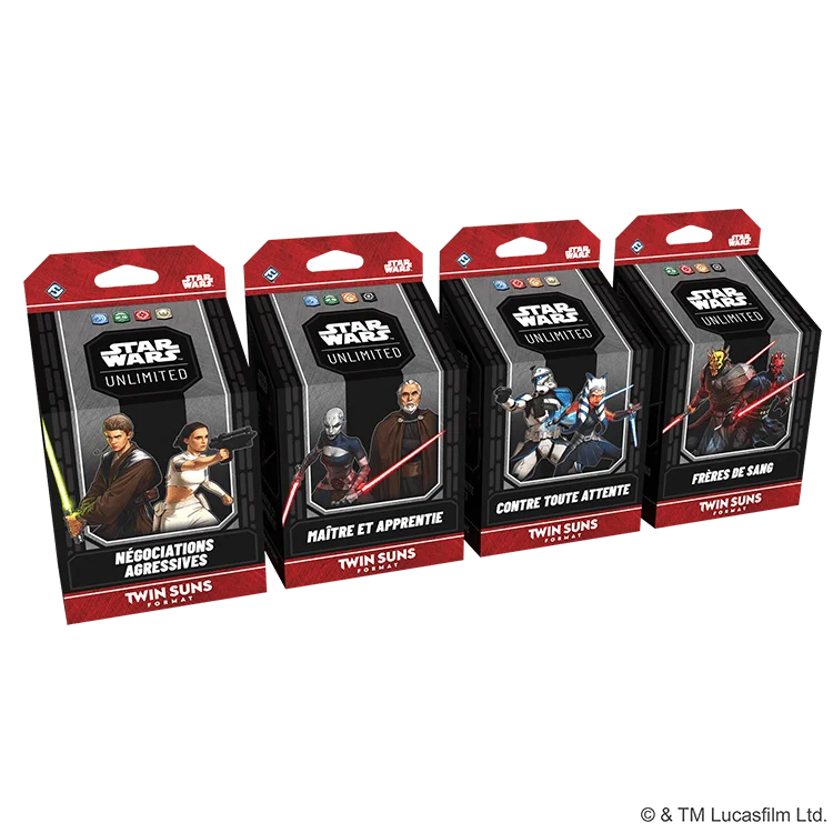 FFGSWHA024FR STAR WARS UNLIMITED 2026 TWIN SUNS DECKS ALL DISPLAY FR COMPONENTS