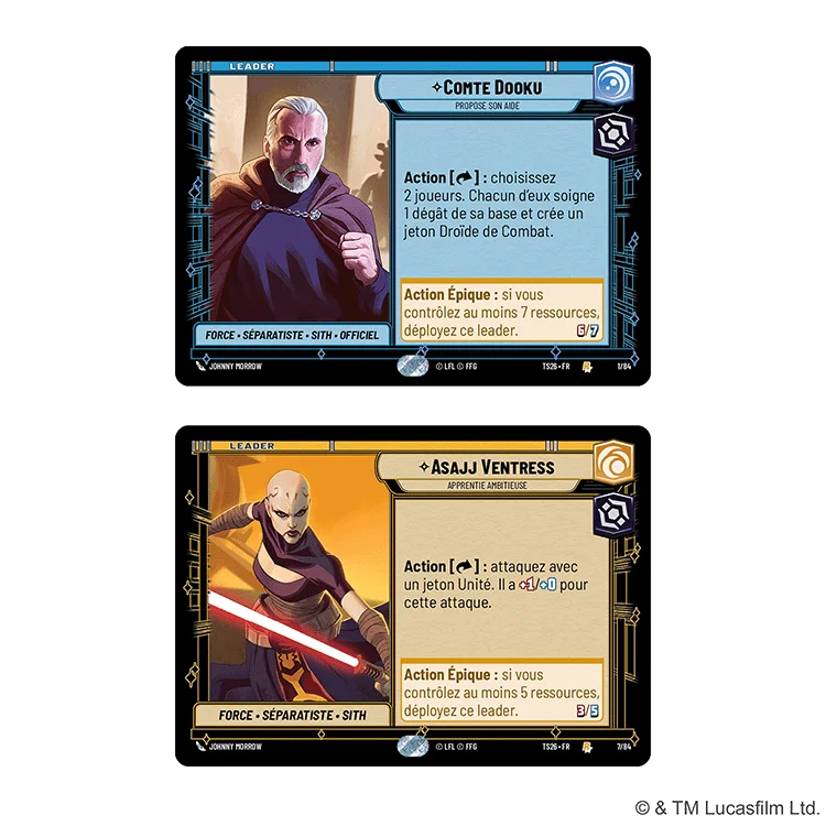 FFGSWHA024FR STAR WARS UNLIMITED 2026 TWIN SUNS DECKS MAITRE ET APPRENTIE FR COMPONENTS 2