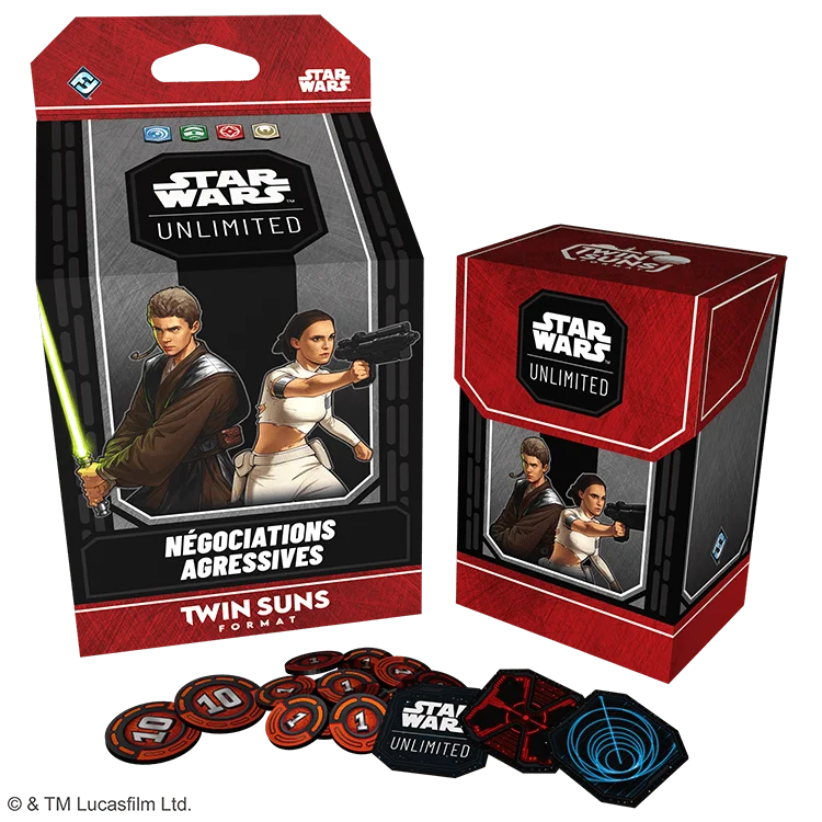 FFGSWHA024FR STAR WARS UNLIMITED 2026 TWIN SUNS DECKS NEGOTIATIONS AGGRESSIVES FR COMPONENTS 1