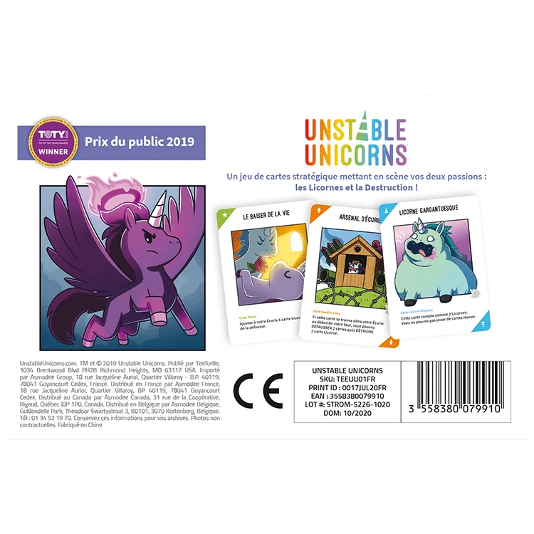 TEEUU01FR UNSTABLE UNICORNS FR COVER BACK