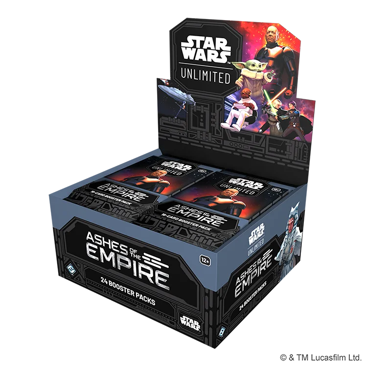 FFGSWH0802EN STAR WARS UNLIITED ASHES OF THE EMPIRE BOOSTER DISPLAY EN 3D RIGHT