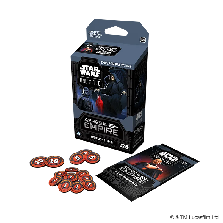 FFGSWH0810EN STAR WARS UNLIITED ASHES OF THE EMPIRE SPOTLIGHT DECKS PALPATINE EN COMPONENTS 1