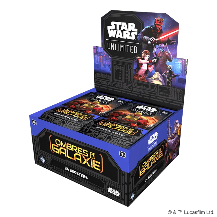 SWH0202FR STAR WARS UNLIMITED OMBRES DE LA GALAXIE BOOSTER DISPLAY FR 3D RIGHT
