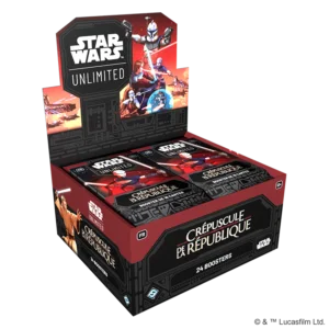 SWH0302FR STAR WARS UNLIMITED CREPUSCULE DE LA REPUBLIQUE BOOSTER DISPLAY FR 3D LEFT