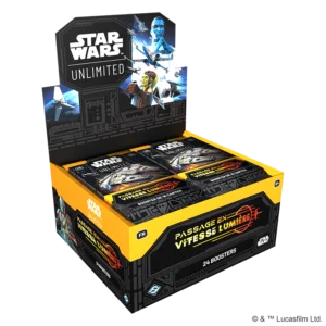 SWH0402FR STAR WARS UNLIMITED PASSAGE A LA VITESSE LUMIERE BOOSTER DISPLAY FR 3D LEFT