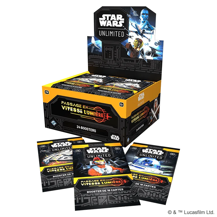 SWH0402FR STAR WARS UNLIMITED PASSAGE A LA VITESSE LUMIERE BOOSTER DISPLAY FR COMPONENTS 1