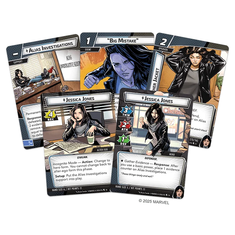 FFGMC61EN MARVEL CHAMPIONS JESSICA JONES HERO PACK EN COMPONENTS