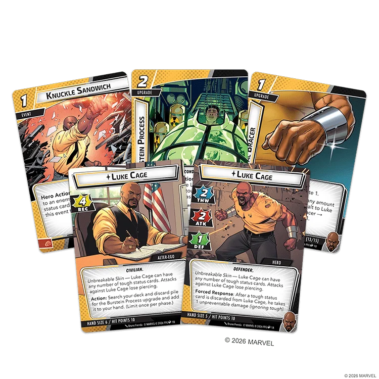FFGMC62EN MARVEL CHAMPIONS LUKE CAGE HERO PACK EN COMPONENTS