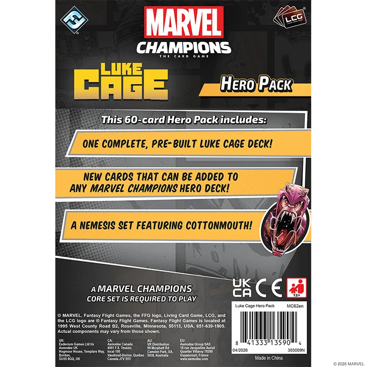FFGMC62EN MARVEL CHAMPIONS LUKE CAGE HERO PACK EN COVER BACK