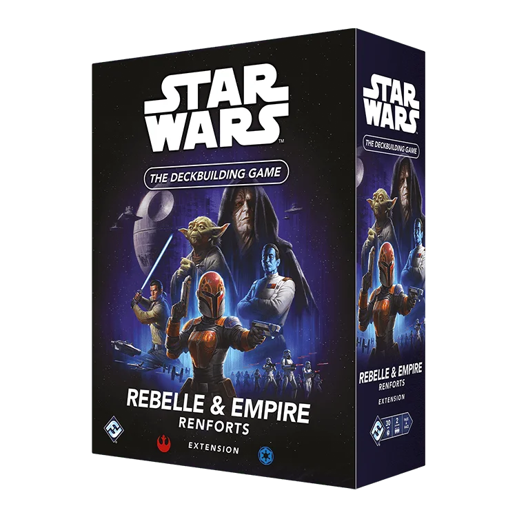 FFGSWG04FR STAR WARS THE DECKBUILDING GAME REBELLE ET EMPIRE RENFORTS FR 3D RIGHT