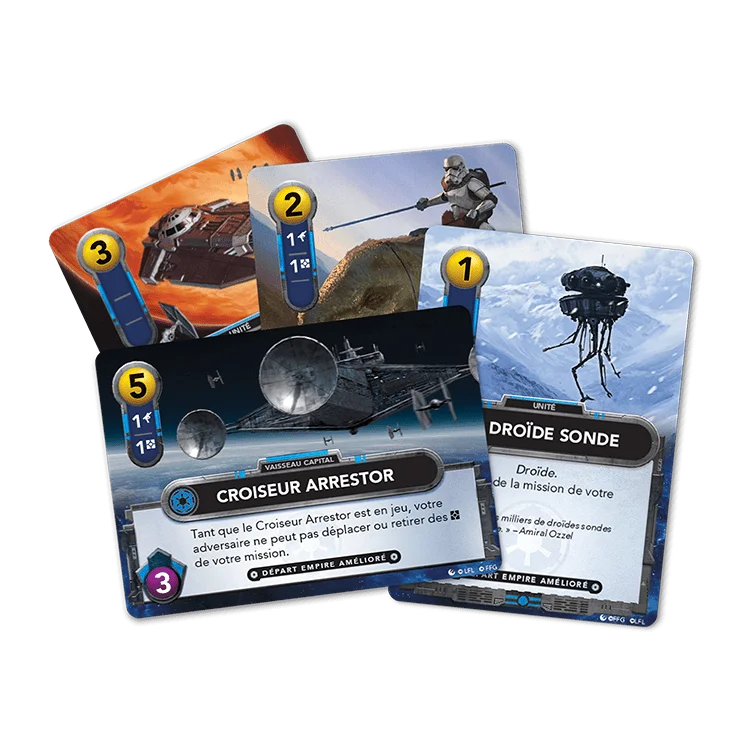 FFGSWG04FR STAR WARS THE DECKBUILDING GAME REBELLE ET EMPIRE RENFORTS FR COMPONENTS 1