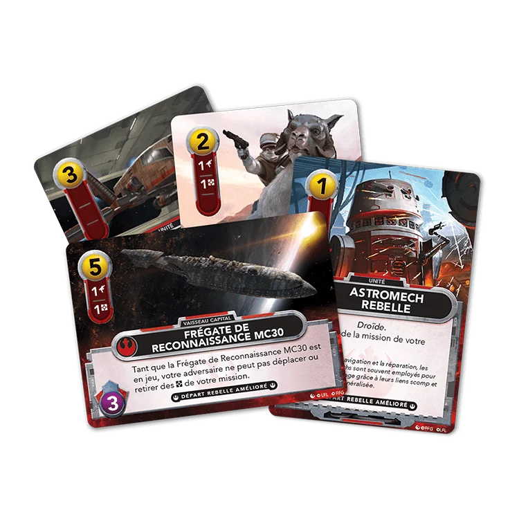 FFGSWG04FR STAR WARS THE DECKBUILDING GAME REBELLE ET EMPIRE RENFORTS FR COMPONENTS 2