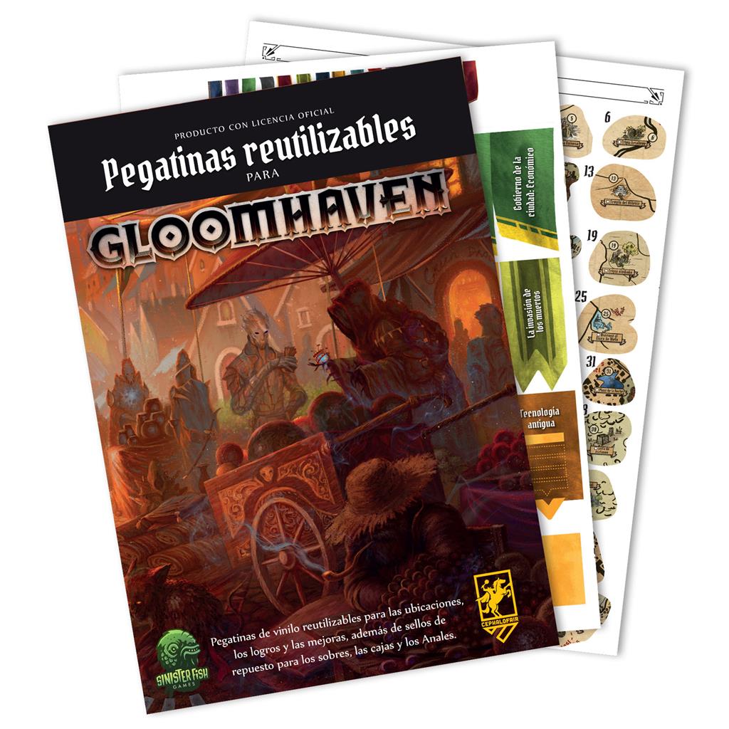 Gloomhaven pegatinas reutilizables