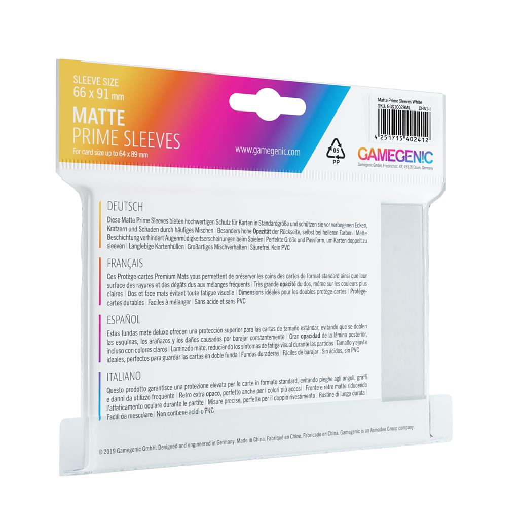 Pack Matte Prime Sleeves White (100)