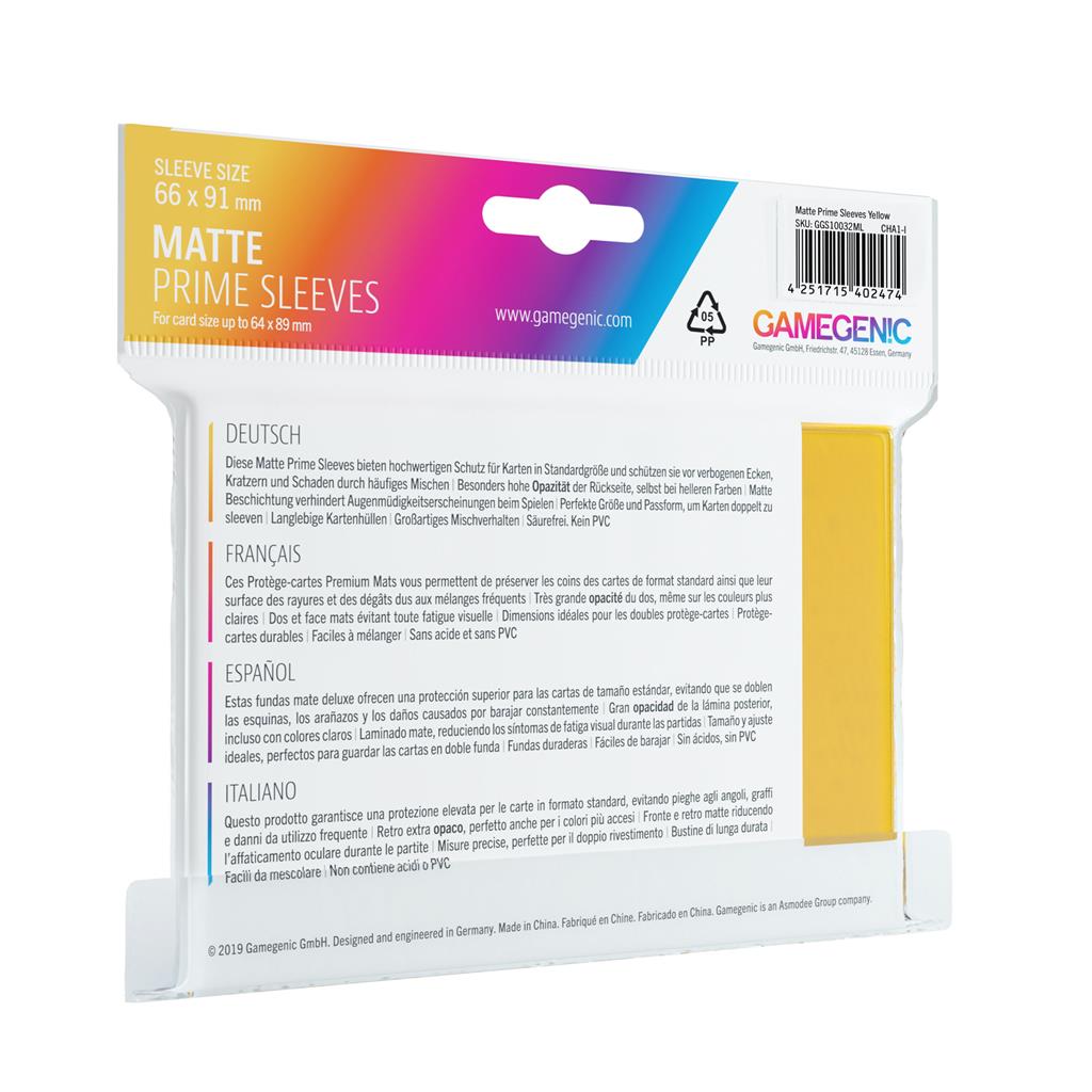 Pack Matte Prime Sleeves Yellow (100)