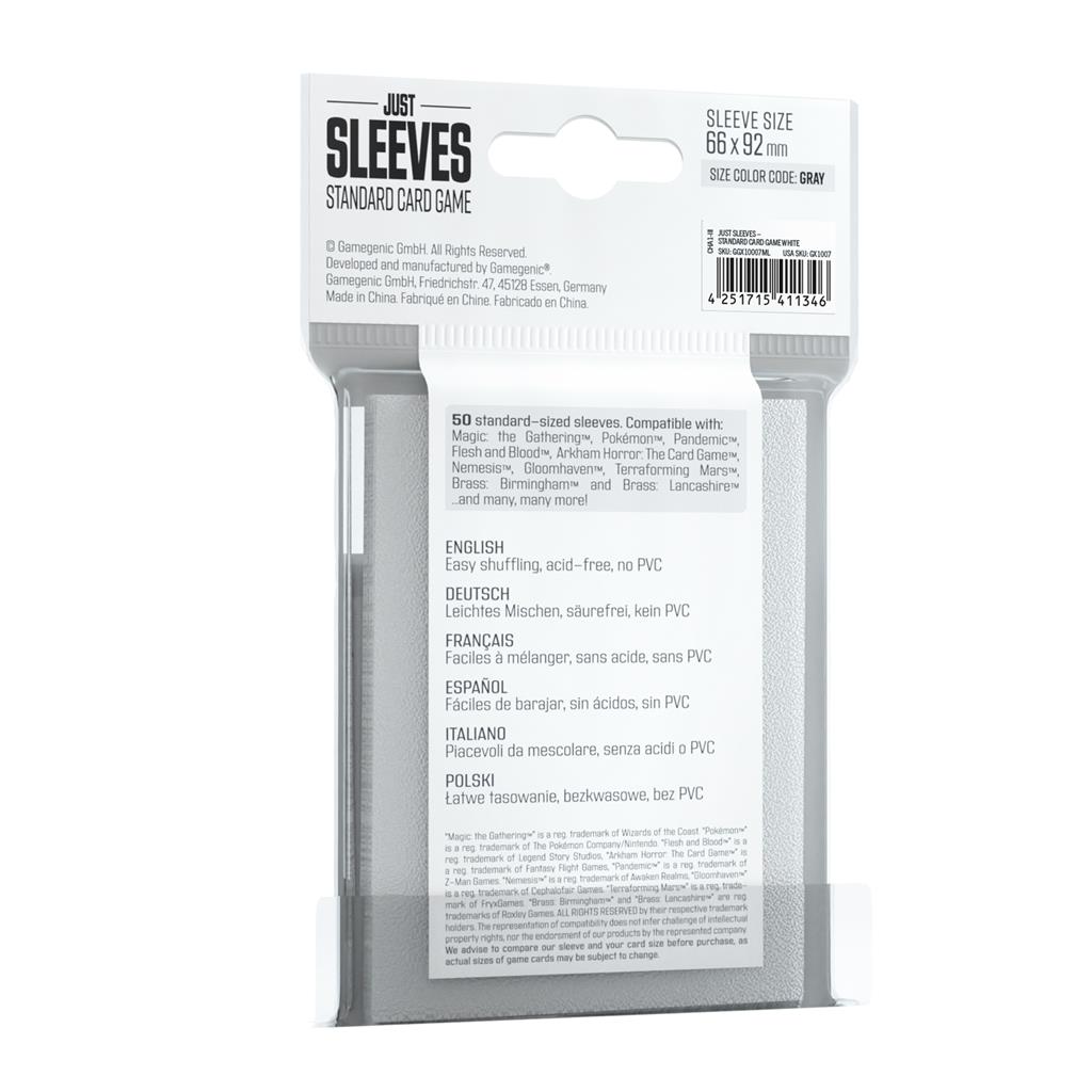Just Sleeves Standard Card Game White (50)
