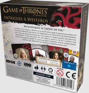 Boîte jeu Intrigues à Westeros