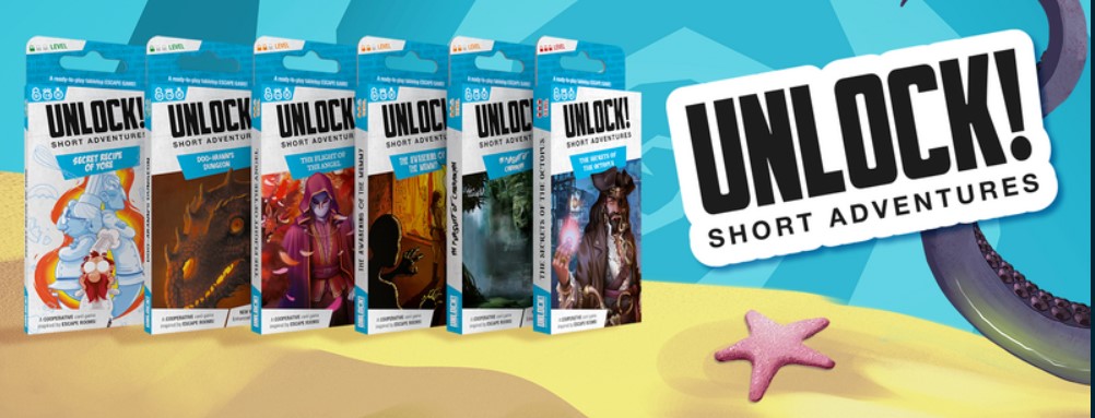 5 boîtes de unlock! short adventures jeux d'enquête