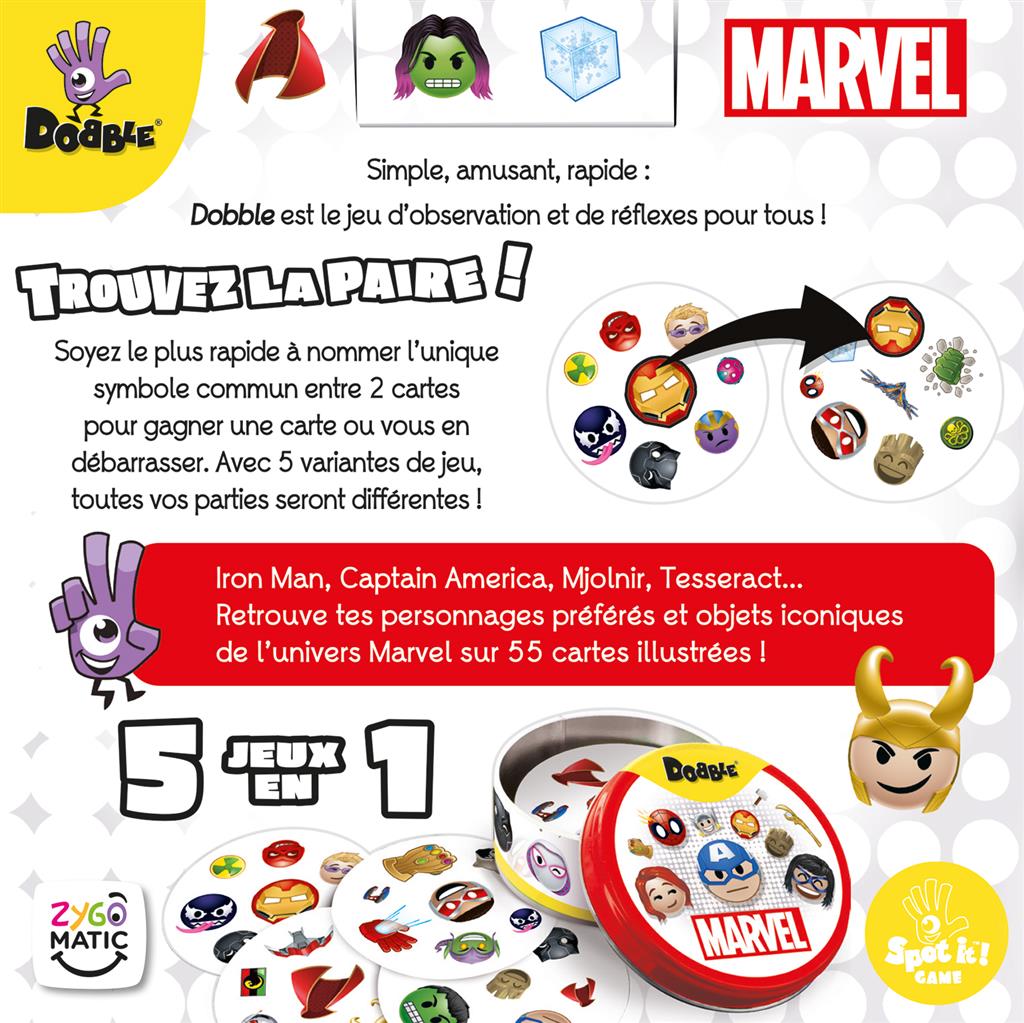 Dobble : Marvel Emoji (Eco Sleeve)