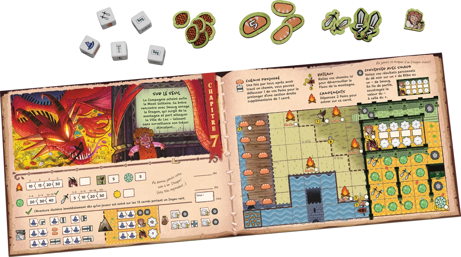 Plan éclaté des composants du jeu