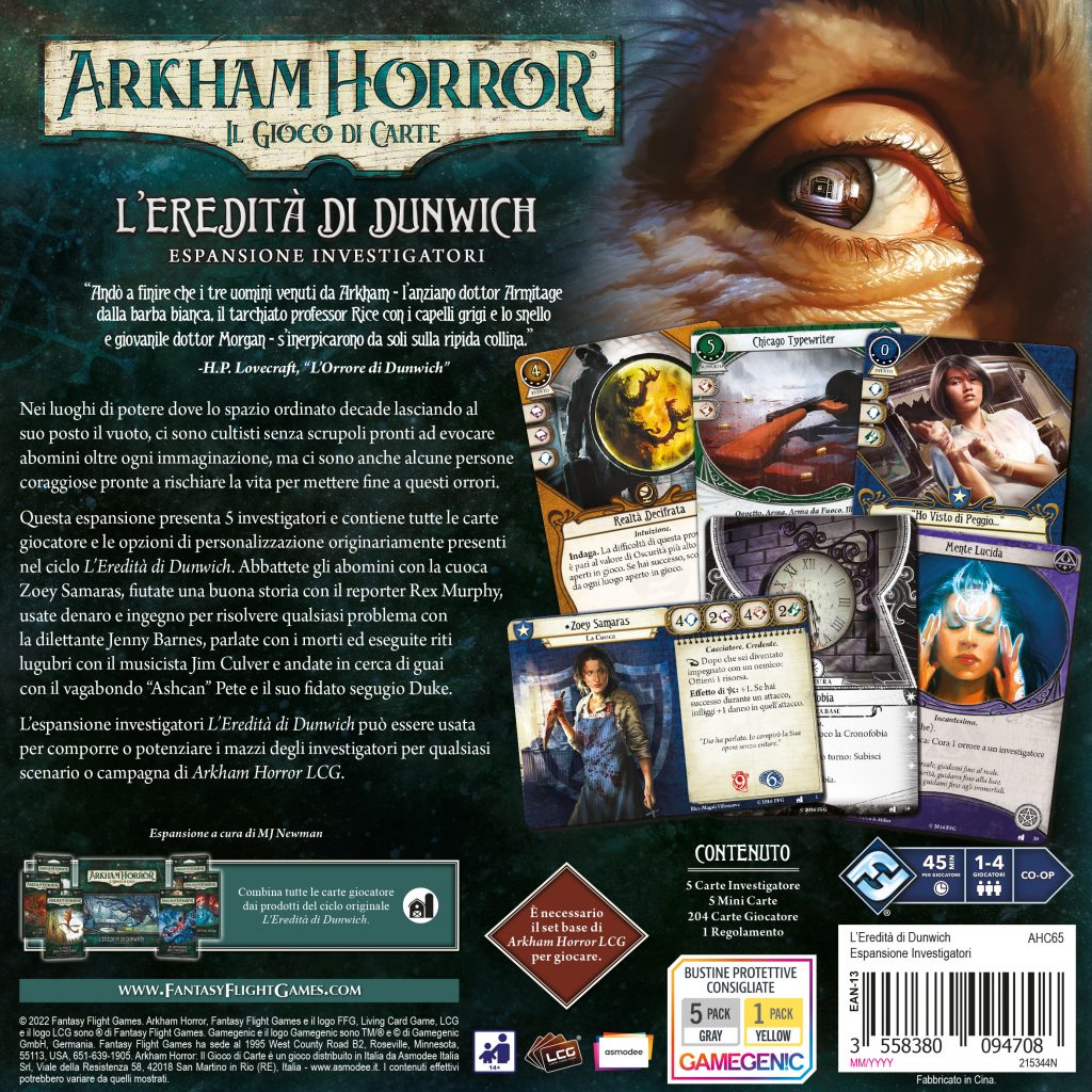 Arkham Horror LCG – L’Eredità di Dunwich, Esp. Investigatori