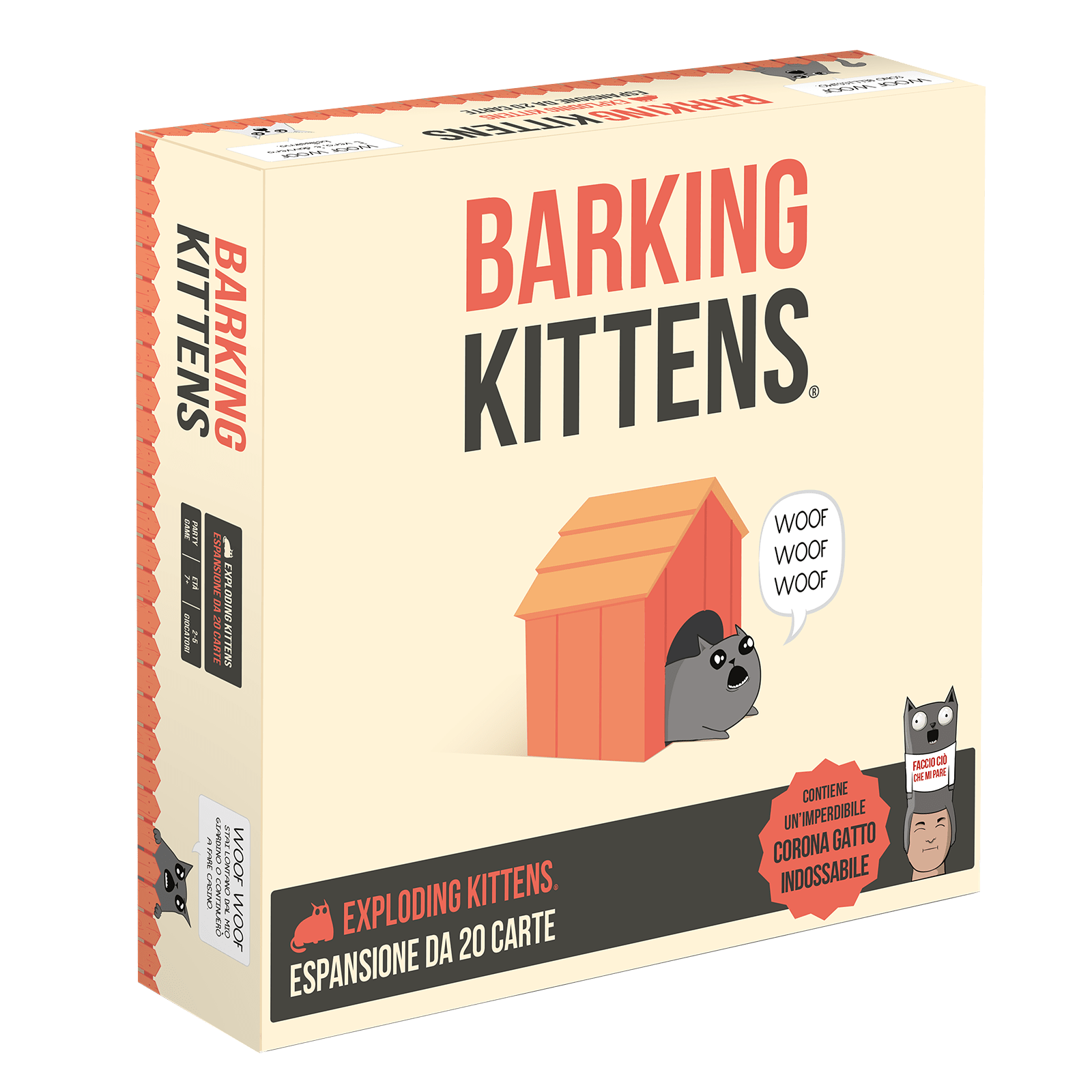 Exploding Kittens - espansione Barking Kittens Asmodee Carte Party