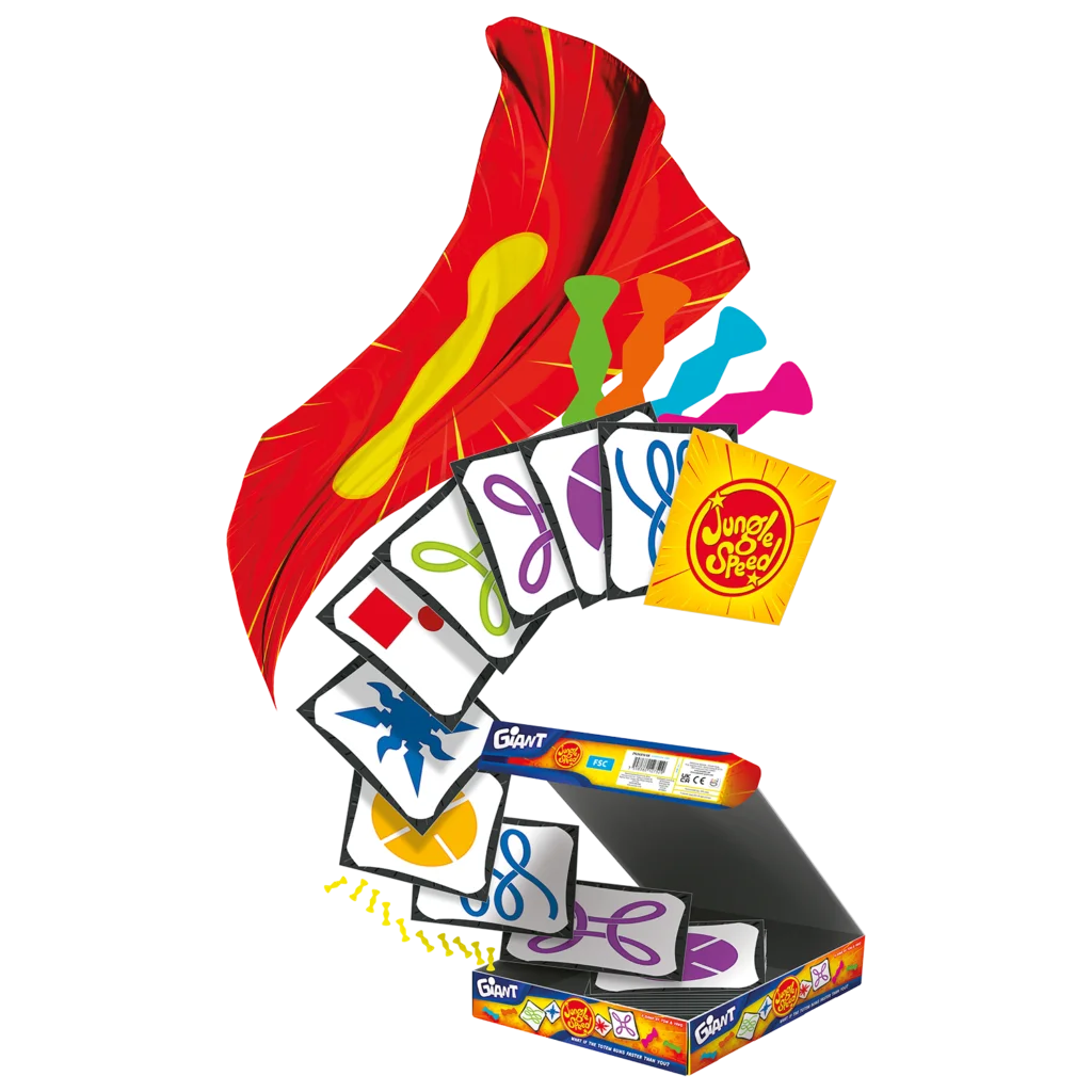 Jungle Speed Giant - Gioco Da Tavolo XXL Per Esterno E Interno - Osservazione E Velocità Per 3-9 Giocatori, 7+ Anni, Versione Francese