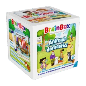 BrainBox Pocket Edition Animali Pericolosi – Gioco Di Memoria E Osservazione, 25 Carte, 150 Domande, Dai 6 Anni