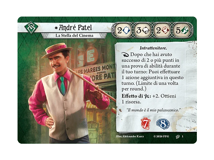 Arkham Horror LCG - Investigatore André Patel