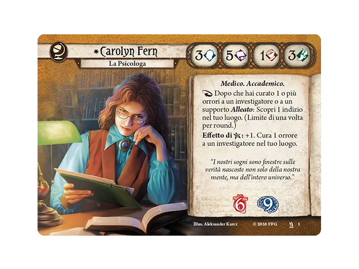 Arkham Horror LCG - Investigatore Carolyn Fern