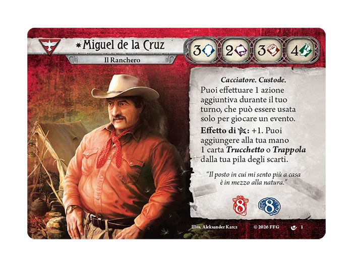 Arkham Horror LCG - Miguel de la Cruz, il Ranchero