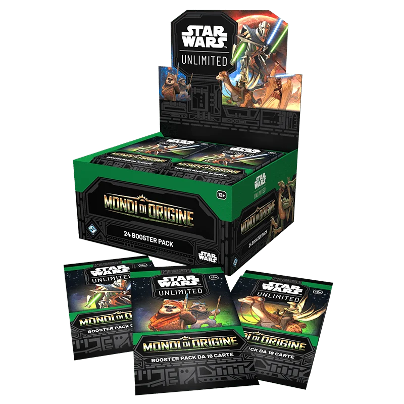 Star Wars: Unlimited - Mondi di Origine Booster Pack display