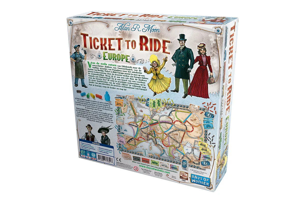 Bordspel Ticket to Ride achterkant