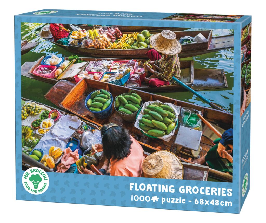 Mr. Broccoli Puzzle 1000 pcs Floating groceries