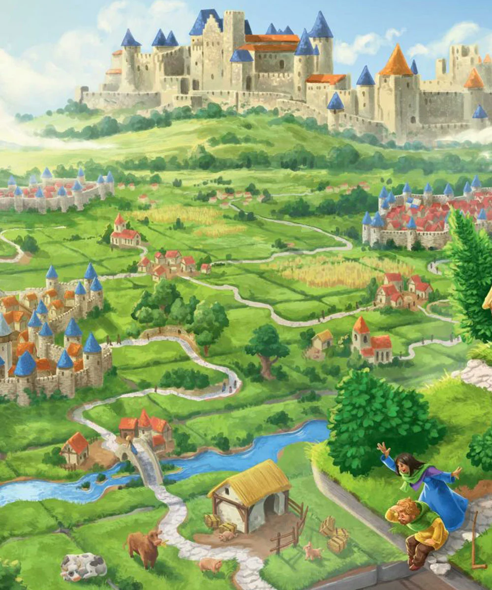 Asmodee Carcassonne - Gioco Da Tavolo Strategico Per 2-5 Giocatori, 30-60 Minuti, Età 8+ (Lingua Inglese/Francese/Tedesca)